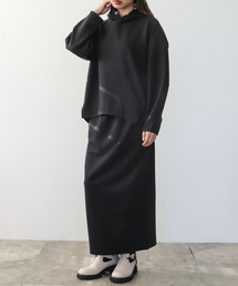 ランタンスリーブフーディー/タイトスカートセット