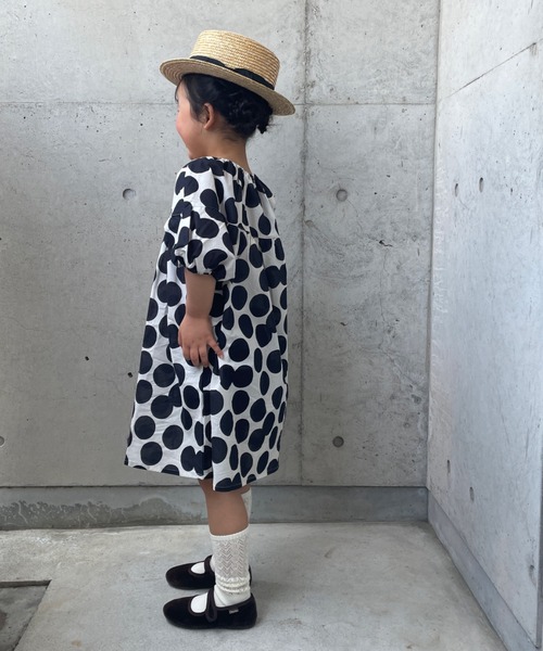TARKER（ターカー）の「ドット柄ワンピース（ワンピース・キッズ・ブラウン/ブラック・80/90/100/110/120/130）」の9枚目の写真
