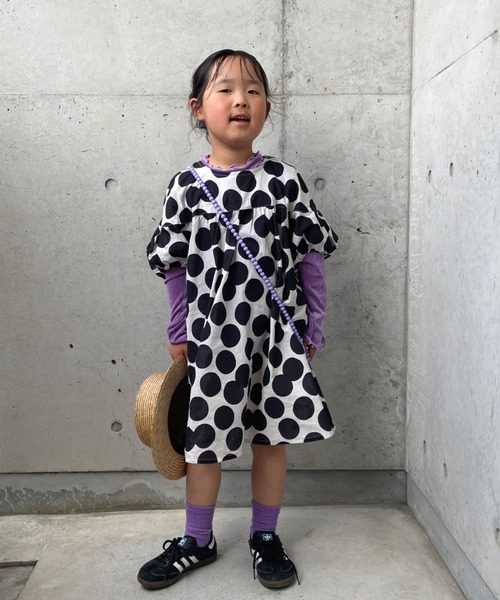 TARKER（ターカー）の「ドット柄ワンピース（ワンピース・キッズ・ブラウン/ブラック・80/90/100/110/120/130）」の20枚目の写真