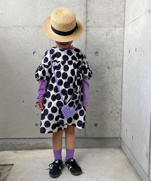 TARKER（ターカー）の「ドット柄ワンピース（ワンピース・キッズ・ブラウン/ブラック・80/90/100/110/120/130）」の22枚目の写真