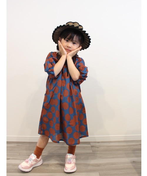 TARKER（ターカー）の「ドット柄ワンピース（ワンピース・キッズ・ブラウン/ブラック・80/90/100/110/120/130）」の14枚目の写真
