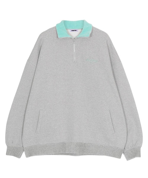 PUNYUS(プニュズ)の「襟付きハーフZIP裏起毛スウェット(スウェット・レディース・ブラック/グレー/ブルー/グリーン・4/3)」の19枚目の写真