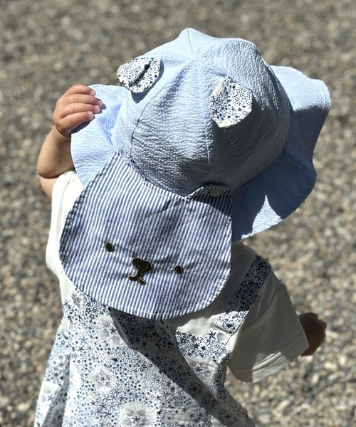 MAKE YOUR DAY（メイクユアデイ）の「キラキラお星さまベビーハット（ハット・キッズ・オフホワイト/サックスブルー・46/48/50）」の19枚目の写真