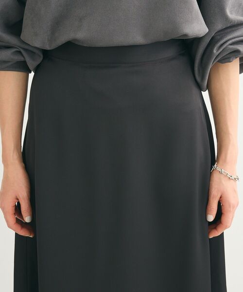 Green　Parks（グリーンパークス）の「・Petit Fleur サテンフレアスカート（スカート・レディース・ピンク/ブラック/オフホワイト/グレー・FREE）」の9枚目の写真