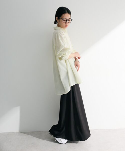 Green　Parks（グリーンパークス）の「・Petit Fleur サテンフレアスカート（スカート・レディース・ピンク/ブラック/オフホワイト/グレー・FREE）」の22枚目の写真