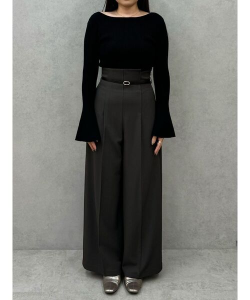 LAGUNAMOON(ラグナムーン)の「バイカラーベルトパンツ(その他パンツ・レディース・ライトグリーン/チャコールグレー/アイボリー・SMALL/MEDIUM)」の13枚目の写真