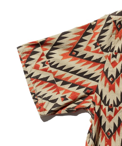 BEAMS PLUS（ビームスプラス）の「ジグザグ プリント オープンカラー シャツ（シャツ/ブラウス・メンズ・ベージュ・S/L/XL）」の5枚目の写真