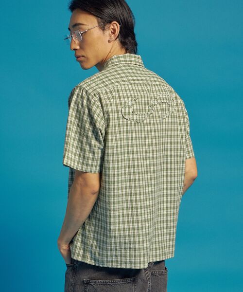 SEQUENZ（シークエンズ）】SQNZ APPLIQUE CHECK SHIRTS / シャツ