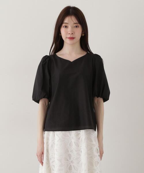 PROPORTION BODY DRESSING(プロポーションボディドレッシング)の「ハートカットバルーンスリーブブラウス / 1215110303(シャツ/ブラウス・レディース・ピンク/ホワイト系その他/ブラック・SMALL/MEDIUM)」の10枚目の写真