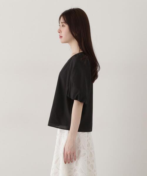 PROPORTION BODY DRESSING(プロポーションボディドレッシング)の「ハートカットバルーンスリーブブラウス / 1215110303(シャツ/ブラウス・レディース・ピンク/ホワイト系その他/ブラック・SMALL/MEDIUM)」の11枚目の写真