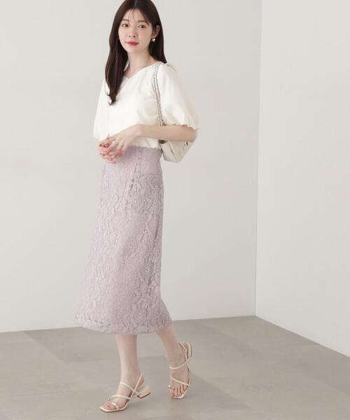 PROPORTION BODY DRESSING(プロポーションボディドレッシング)の「ハートカットバルーンスリーブブラウス / 1215110303(シャツ/ブラウス・レディース・ピンク/ホワイト系その他/ブラック・SMALL/MEDIUM)」の21枚目の写真