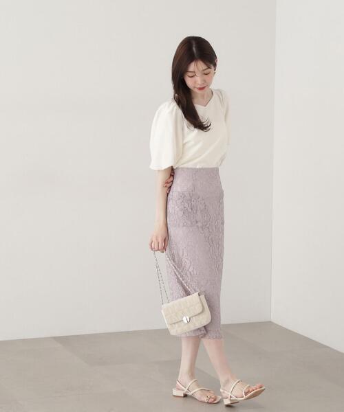 PROPORTION BODY DRESSING(プロポーションボディドレッシング)の「ハートカットバルーンスリーブブラウス / 1215110303(シャツ/ブラウス・レディース・ピンク/ホワイト系その他/ブラック・SMALL/MEDIUM)」の22枚目の写真