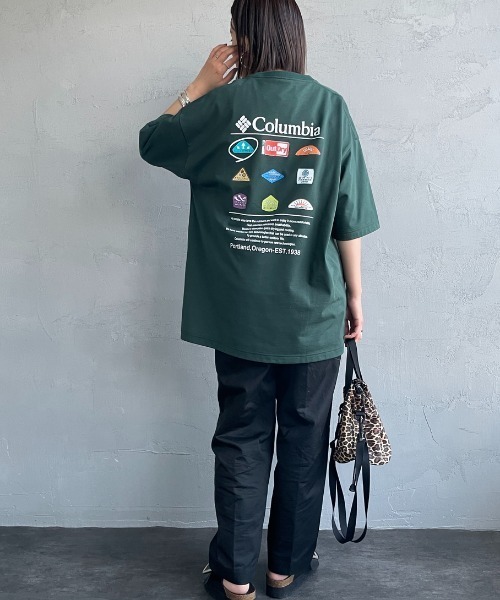 Columbia（コロンビア）の「【WEB限定】[Columbia/コロンビア] STUCK BROOK バックプリントTシャツ（Tシャツ/カットソー・レディース・ブラック/ホワイト/グリーン・M/L/XL）」の9枚目の写真