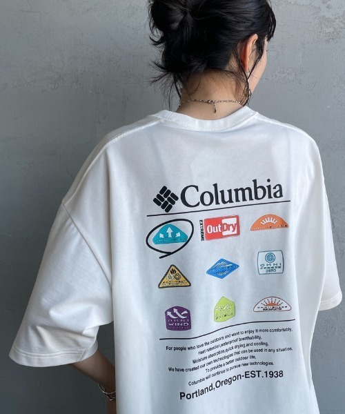 Columbia（コロンビア）の「【WEB限定】[Columbia/コロンビア] STUCK BROOK バックプリントTシャツ（Tシャツ/カットソー・レディース・ブラック/ホワイト/グリーン・M/L/XL）」の18枚目の写真