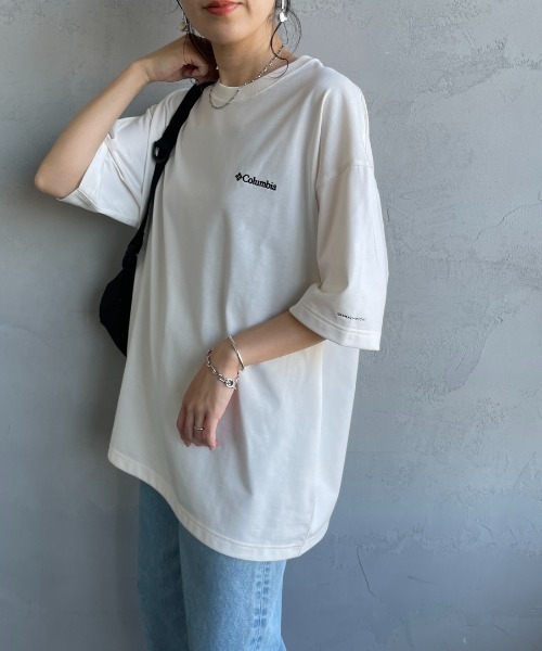 Columbia（コロンビア）の「【WEB限定】[Columbia/コロンビア] STUCK BROOK バックプリントTシャツ（Tシャツ/カットソー・レディース・ブラック/ホワイト/グリーン・M/L/XL）」の11枚目の写真