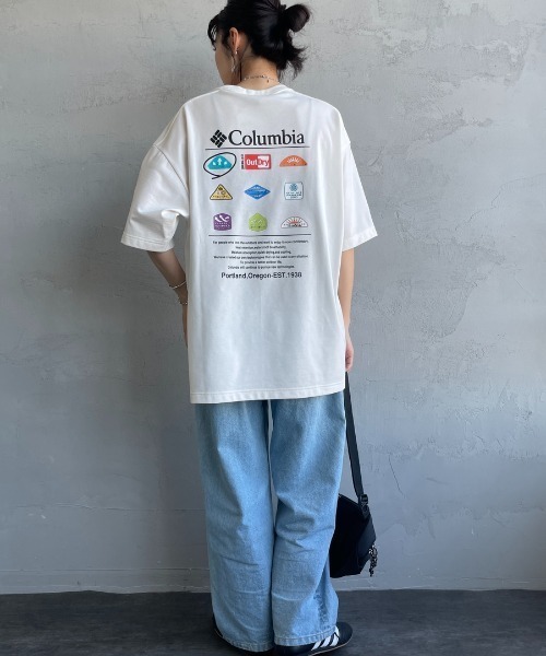 Columbia（コロンビア）の「【WEB限定】[Columbia/コロンビア] STUCK BROOK バックプリントTシャツ（Tシャツ/カットソー・レディース・ブラック/ホワイト/グリーン・M/L/XL）」の4枚目の写真