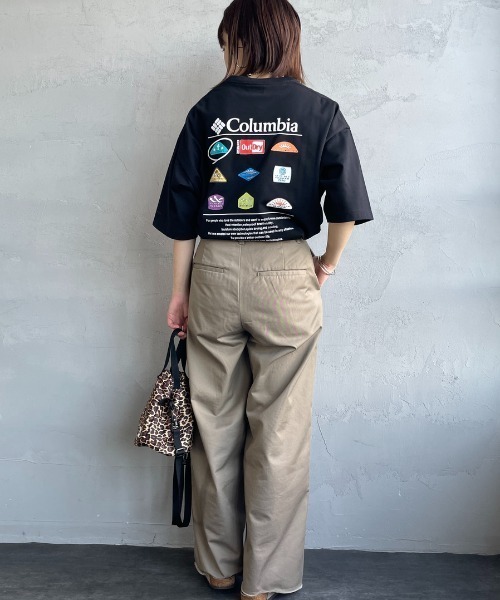 Columbia（コロンビア）の「【WEB限定】[Columbia/コロンビア] STUCK BROOK バックプリントTシャツ（Tシャツ/カットソー・レディース・ブラック/ホワイト/グリーン・M/L/XL）」の7枚目の写真