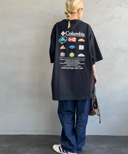 Columbia（コロンビア）の「【WEB限定】[Columbia/コロンビア] STUCK BROOK バックプリントTシャツ（Tシャツ/カットソー・レディース・ブラック/ホワイト/グリーン・M/L/XL）」の6枚目の写真