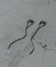 ステンレスビジューチェーンピアス