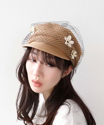 【ばら色の帽子】小花ベールキャス