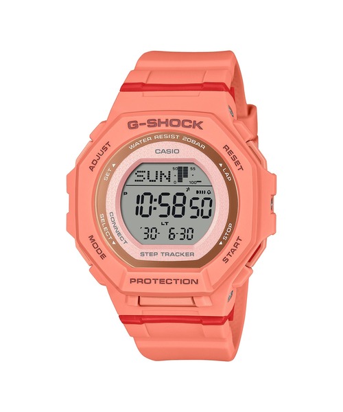 G-SHOCK(ジーショック)の「ステップトラッカー / GMD-B300SC-4JF(デジタル腕時計・レディース・コーラル・FREE)」の1枚目の写真