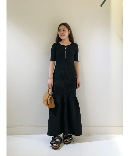 【allureville】 ニットマーメイドワンピース　ブルー ニットマーメイドワンピース|allureville OFFICIAL SITE