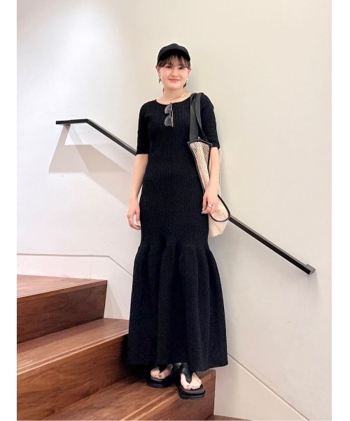 アルアバイル　ワンピース　ペチコート付　allureville セール】 プチフルールプリントワンピース （ロング・マキシ丈