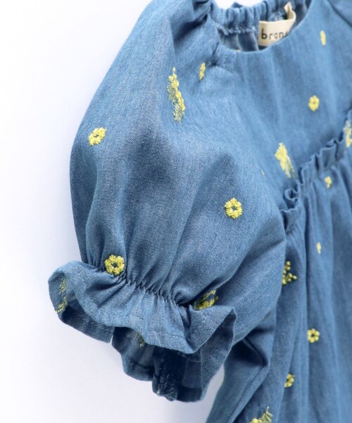 おそろい】ミモザ刺繍チュニック（シャツ/ブラウス）｜branshes