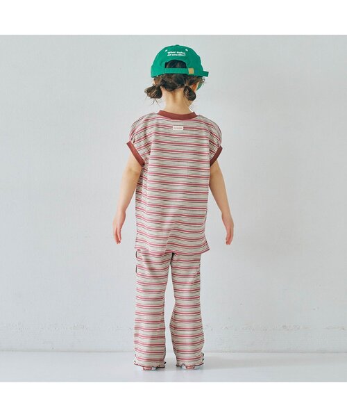 p.premier（ピードットプルミエ）の「【ジュニア対応】マルチボーダーワッフルトップス（Tシャツ/カットソー・キッズ・パープル/ブラウン/ブルー・140/130/120/110/100/90/80）」の13枚目の写真