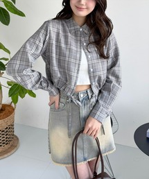 clear | チェック柄ショート丈シャツ［大人カジュアル］≪SS新作≫(シャツ/ブラウス)