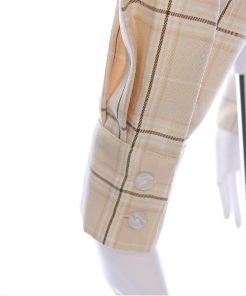 clear（クリア）の「チェック柄ショート丈シャツ［大人カジュアル］（シャツ/ブラウス・レディース・ブラック/サックスブルー/ベージュ・F）」の15枚目の写真