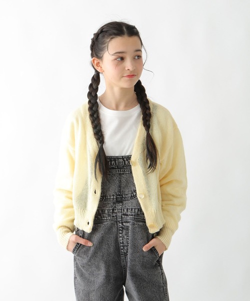 GLOBAL WORK（グローバルワーク）の「my color ラメVカーデ/309342（カーディガン/ボレロ・キッズ・サックスブルー/オフホワイト/イエロー・160cm/150cm/140cm/130cm）」の3枚目の写真