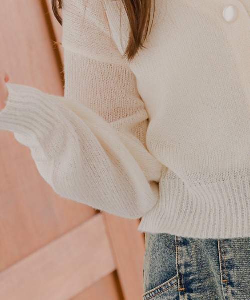 GLOBAL WORK（グローバルワーク）の「my color ラメVカーデ/309342（カーディガン/ボレロ・キッズ・サックスブルー/オフホワイト/イエロー・160cm/150cm/140cm/130cm）」の10枚目の写真