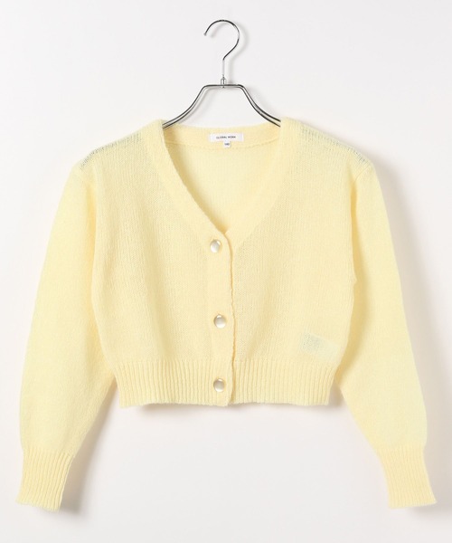 GLOBAL WORK（グローバルワーク）の「my color ラメVカーデ/309342（カーディガン/ボレロ・キッズ・サックスブルー/オフホワイト/イエロー・160cm/150cm/140cm/130cm）」の12枚目の写真