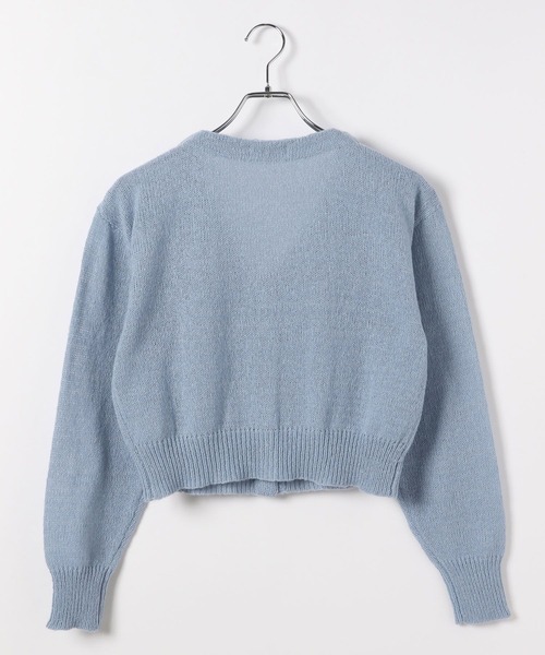 GLOBAL WORK（グローバルワーク）の「my color ラメVカーデ/309342（カーディガン/ボレロ・キッズ・サックスブルー/オフホワイト/イエロー・160cm/150cm/140cm/130cm）」の18枚目の写真