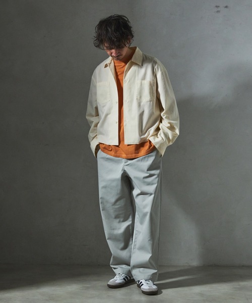 JOURNAL STANDARD relume(ジャーナルスタンダード レリューム)の「【ZOZO限定】T/C TWILL クロップドL/S(シャツ/ブラウス・メンズ・チャコール/ブラック/カーキ/アイボリー・XS/S/M/L/XL)」の5枚目の写真