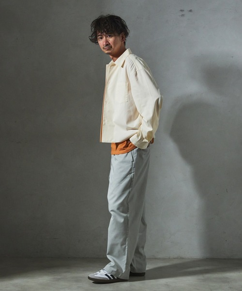 JOURNAL STANDARD relume(ジャーナルスタンダード レリューム)の「【ZOZO限定】T/C TWILL クロップドL/S(シャツ/ブラウス・メンズ・チャコール/ブラック/カーキ/アイボリー・XS/S/M/L/XL)」の7枚目の写真