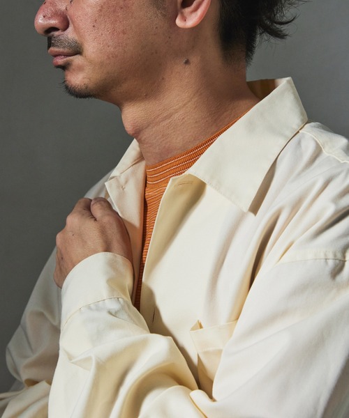 JOURNAL STANDARD relume(ジャーナルスタンダード レリューム)の「【ZOZO限定】T/C TWILL クロップドL/S(シャツ/ブラウス・メンズ・チャコール/ブラック/カーキ/アイボリー・XS/S/M/L/XL)」の11枚目の写真
