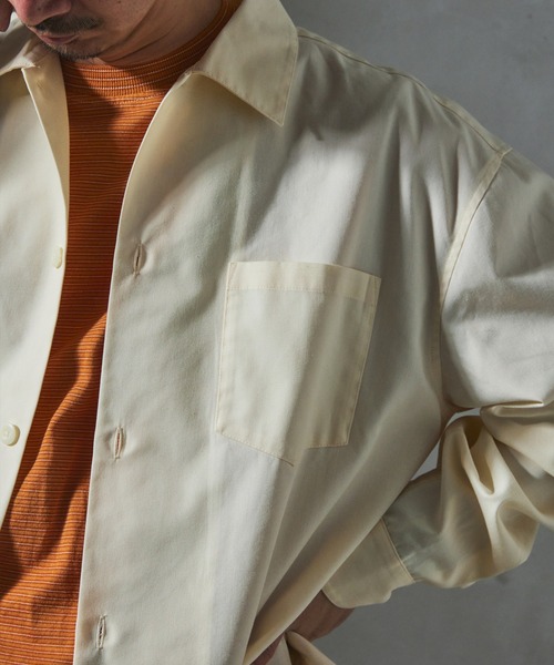 JOURNAL STANDARD relume(ジャーナルスタンダード レリューム)の「【ZOZO限定】T/C TWILL クロップドL/S(シャツ/ブラウス・メンズ・チャコール/ブラック/カーキ/アイボリー・XS/S/M/L/XL)」の12枚目の写真