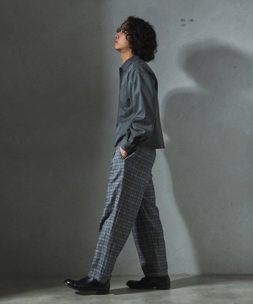 JOURNAL STANDARD relume(ジャーナルスタンダード レリューム)の「【ZOZO限定】T/C TWILL クロップドL/S(シャツ/ブラウス・メンズ・チャコール/ブラック/カーキ/アイボリー・XS/S/M/L/XL)」の14枚目の写真