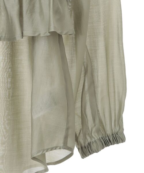 Green　Parks（グリーンパークス）の「SET2点フリルビスチェ＋シャツチュニック（シャツ/ブラウス・レディース・ブルー/チャコールグレー/ライトグリーン・FREE）」の15枚目の写真