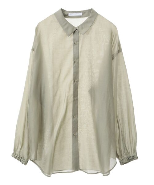 Green　Parks（グリーンパークス）の「SET2点フリルビスチェ＋シャツチュニック（シャツ/ブラウス・レディース・ブルー/チャコールグレー/ライトグリーン・FREE）」の17枚目の写真