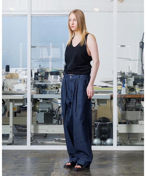 新品✨️ビーワンアーカイブ ウォッシュ加工 ブラック ワイドデニムパンツ 38 OY/オーワイ』C.B WASHED JEANS/ウォッシュ加工 デニムパンツ OY│A