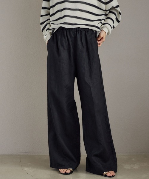 BARNYARDSTORM（バンヤードストーム）の「BARNYARDSTORM /  リネンイージーワイドパンツ＜セットアップ対応＞【『BABALOG』チャンネルご紹介アイテム】（その他パンツ・レディース・レッド/ストライプ/ブラック/オリーブ・S/M）」の22枚目の写真