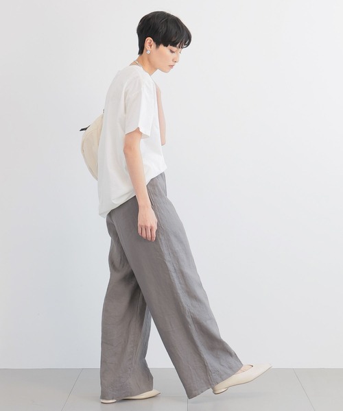 BARNYARDSTORM（バンヤードストーム）の「BARNYARDSTORM /  リネンイージーワイドパンツ＜セットアップ対応＞【『BABALOG』チャンネルご紹介アイテム】（その他パンツ・レディース・レッド/ストライプ/ブラック/オリーブ・S/M）」の10枚目の写真