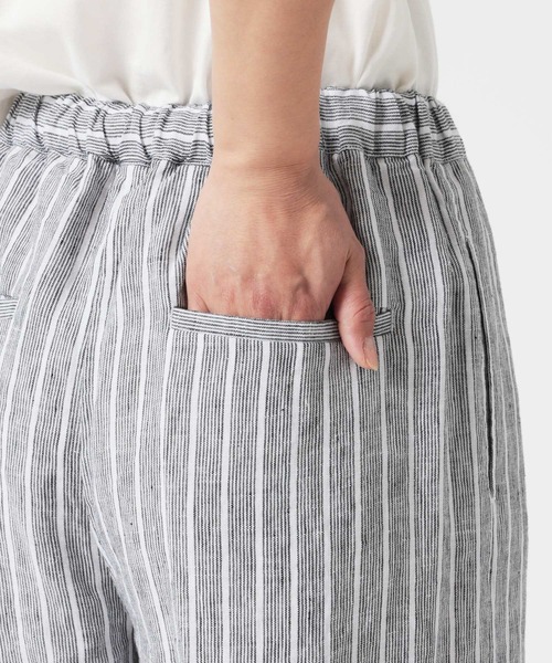 BARNYARDSTORM（バンヤードストーム）の「BARNYARDSTORM /  リネンイージーワイドパンツ＜セットアップ対応＞【『BABALOG』チャンネルご紹介アイテム】（その他パンツ・レディース・レッド/ストライプ/ブラック/オリーブ・S/M）」の17枚目の写真