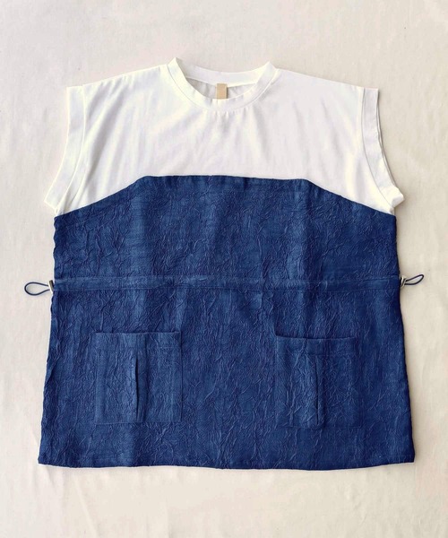 新品タグ付MICALLEMICALLE デニム ドッキング カットソー Tシャツ 新品タグ付♡MICALLE MICALLE デニム ドッキング Tシャツ - メルカリ