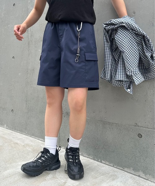 【ネイビー】1タックショートパンツ FREAK'S STORE（フリークスストア） パンツ 1タック バギーシルエット