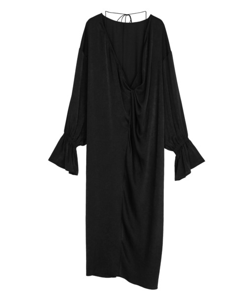 Ameri KNOT DRAPE SLOW DRESS ワンピース　ドレス セール】KNOT DRAPE SLOW DRESS（ワンピース）｜Ameri（アメリ