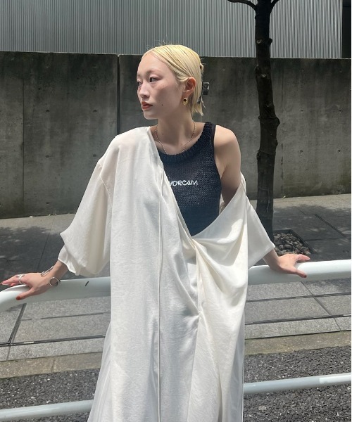 Ameri KNOT DRAPE SLOW DRESS ワンピース　ドレス セール】KNOT DRAPE SLOW DRESS（ワンピース）｜Ameri（アメリ